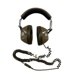 Vintage Koss K-6 Stereo Over Ear Headphones Coiled Cable Brown Electronics